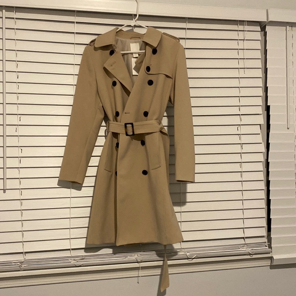 H&M Women XS Tan Trench Coat